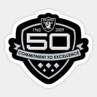 Raiders 50th Anniversary Celebration Sticker